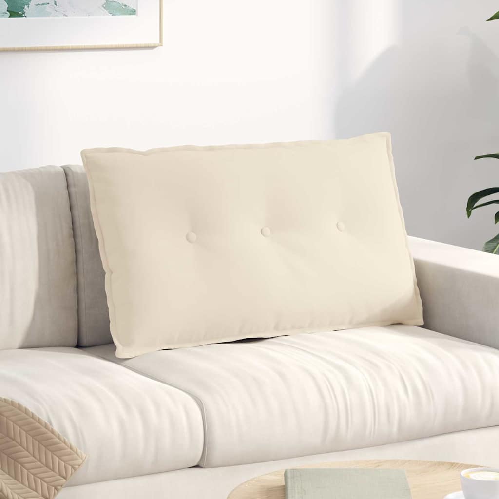 Rückenkissen Beige 80 x 50 cm Mikrofaserstoff