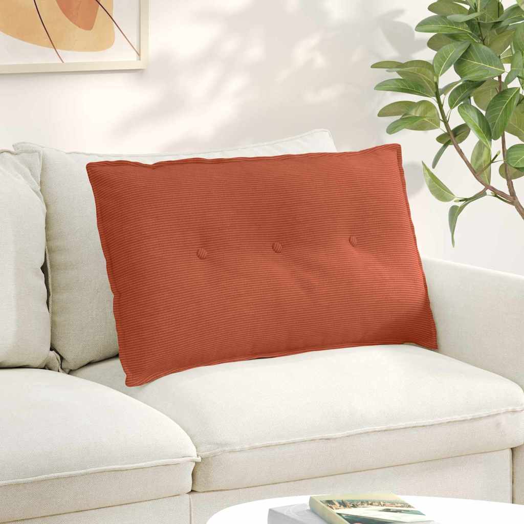 Rückenkissen Rot-Orange 80 x 50 cm Cordstoff