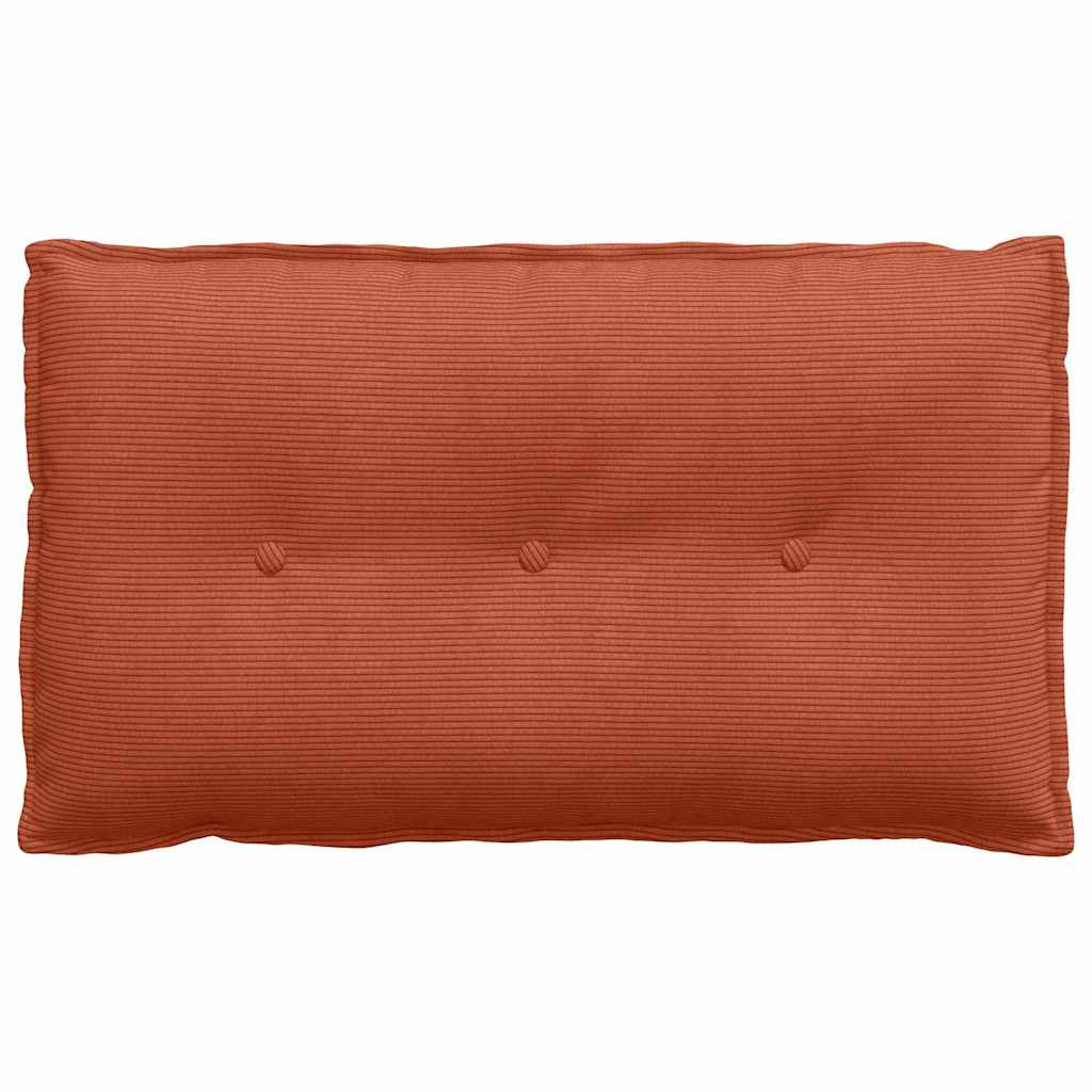 Rückenkissen Rot-Orange 80 x 50 cm Cordstoff