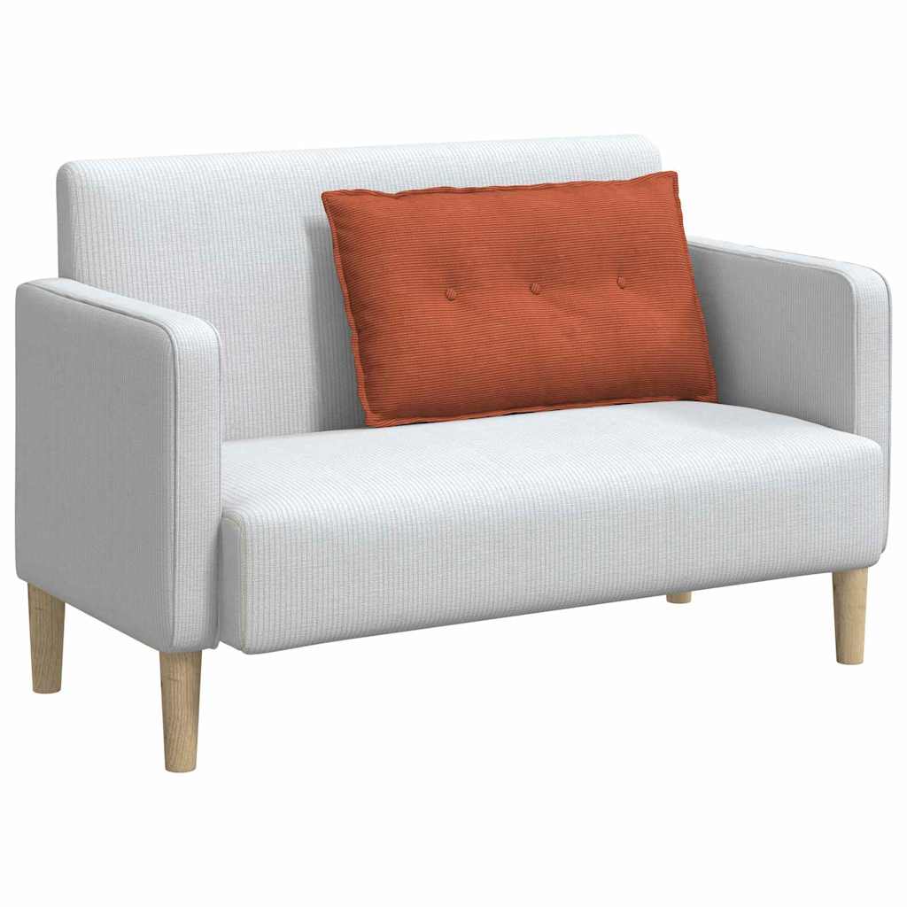 Rückenkissen Rot-Orange 80 x 50 cm Cordstoff