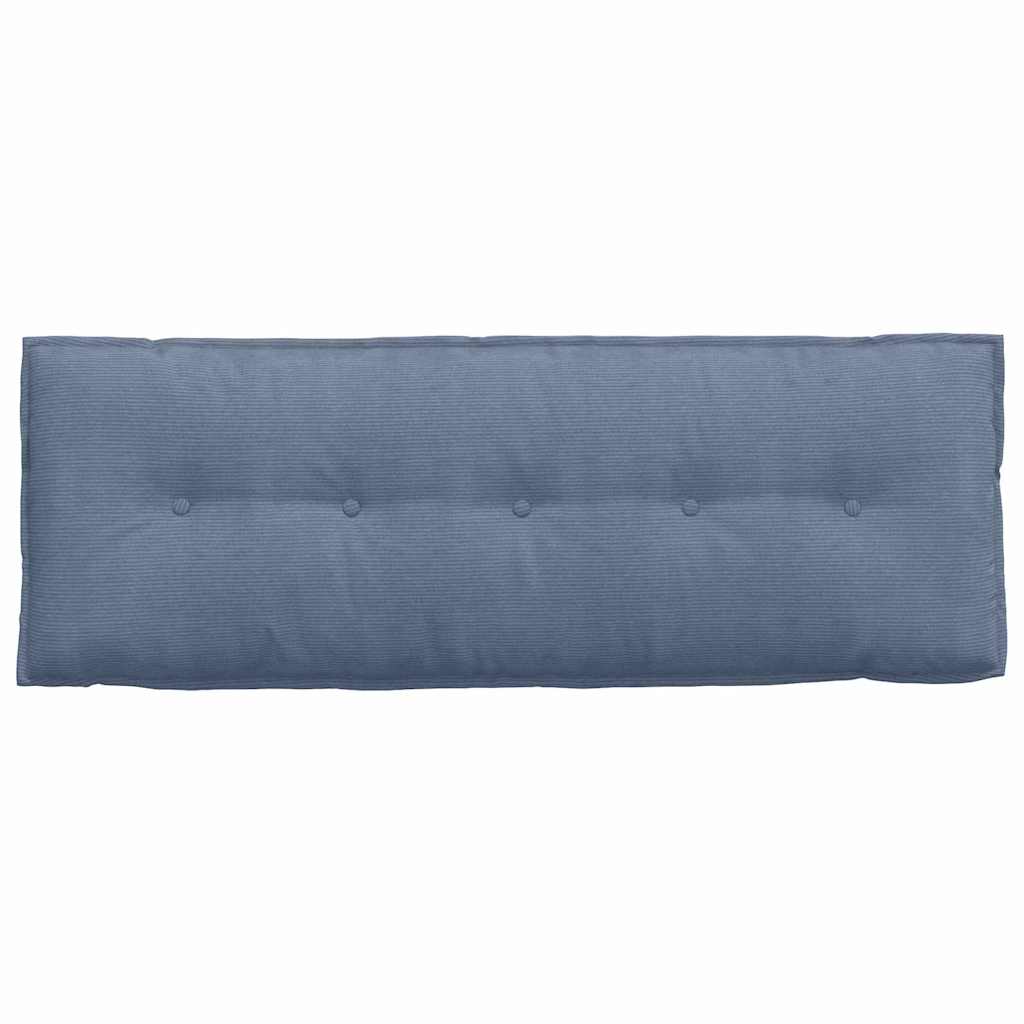 Rückenkissen Blau 140 x 50 cm Cordstoff