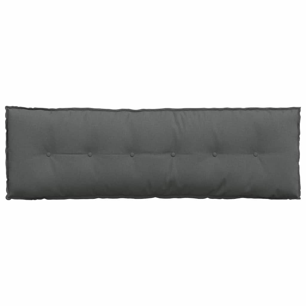 Rückenkissen Dunkelgrau 160 x 19 x 50 cm Stoff