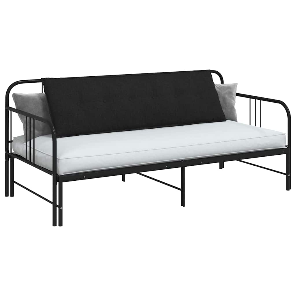 Rückenkissen Schwarz 160 x 19 x 50 cm Stoff