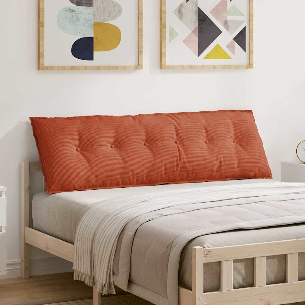 Rückenkissen Rot-Orange 160 x 50 cm Cordstoff