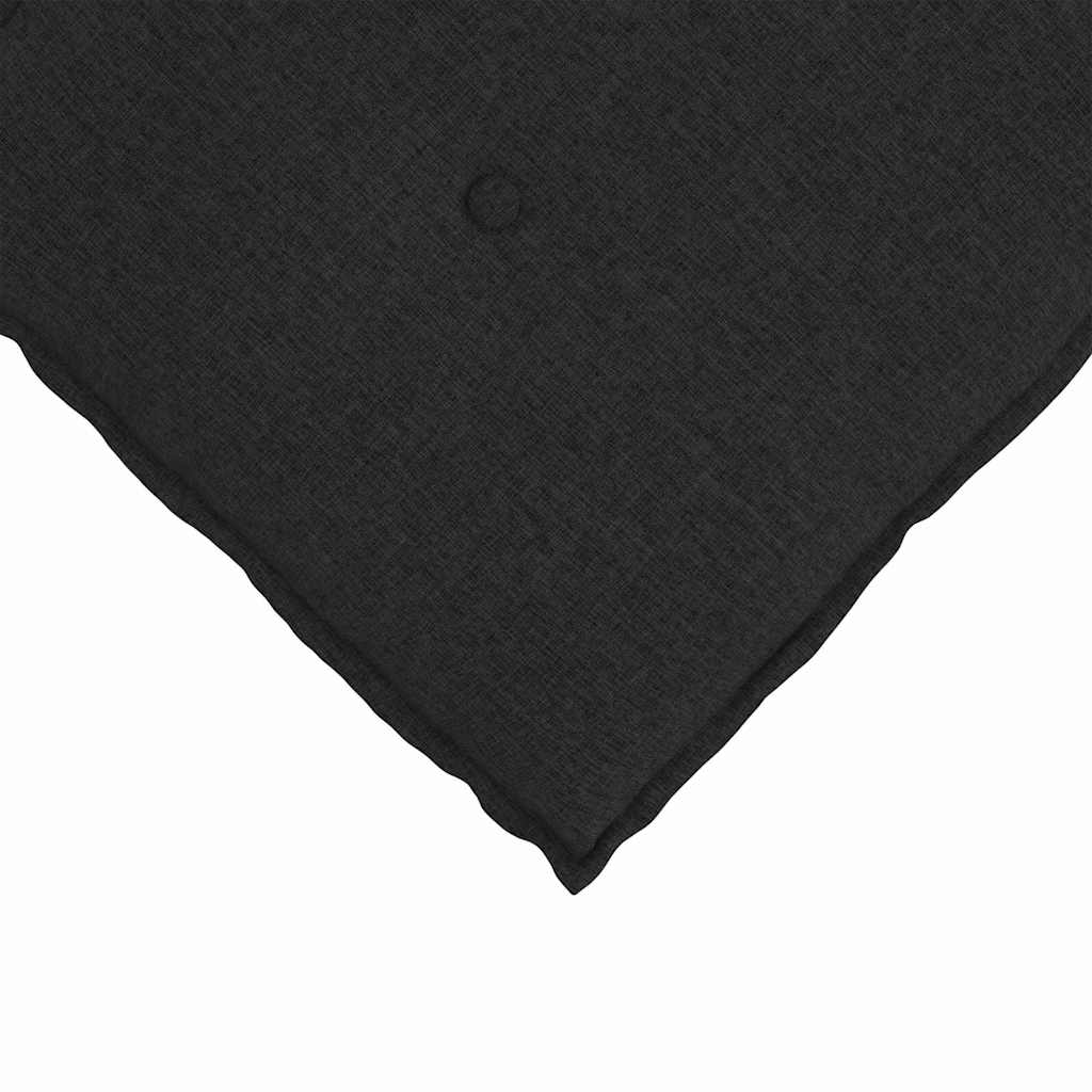 Rückenkissen Schwarz 180 x 19 x 50 cm Stoff