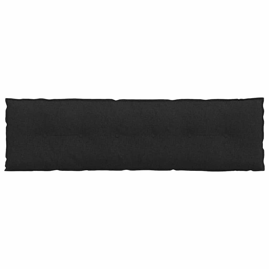 Rückenkissen Schwarz 180 x 19 x 50 cm Stoff