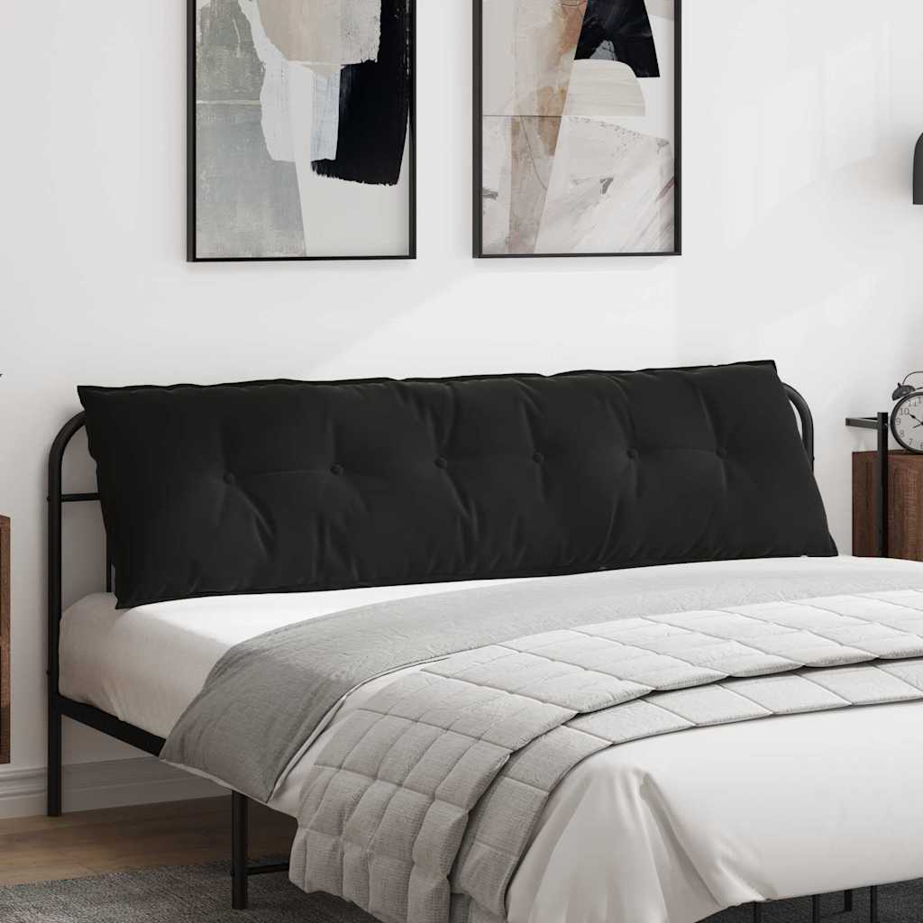 Rückenkissen Schwarz 180 x 50 cm Cordstoff