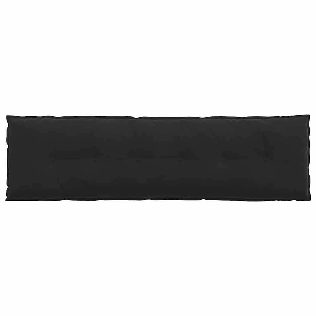 Rückenkissen Schwarz 180 x 50 cm Cordstoff