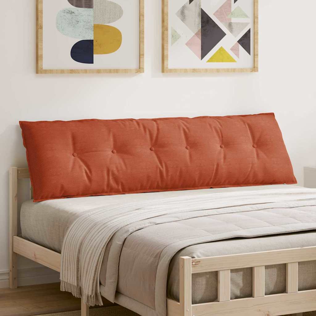 Rückenkissen Rot-Orange 180 x 50 cm Cordstoff