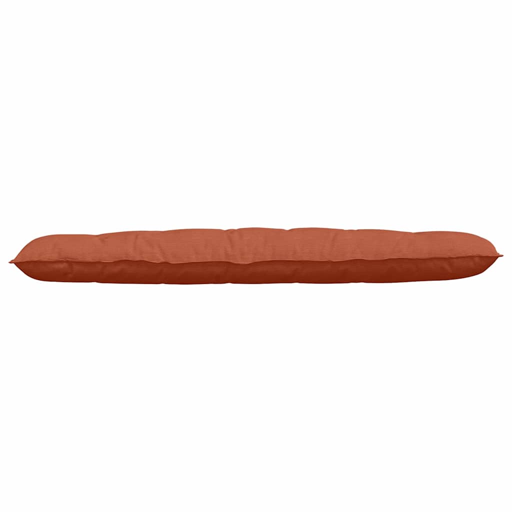 Rückenkissen Rot-Orange 180 x 50 cm Cordstoff