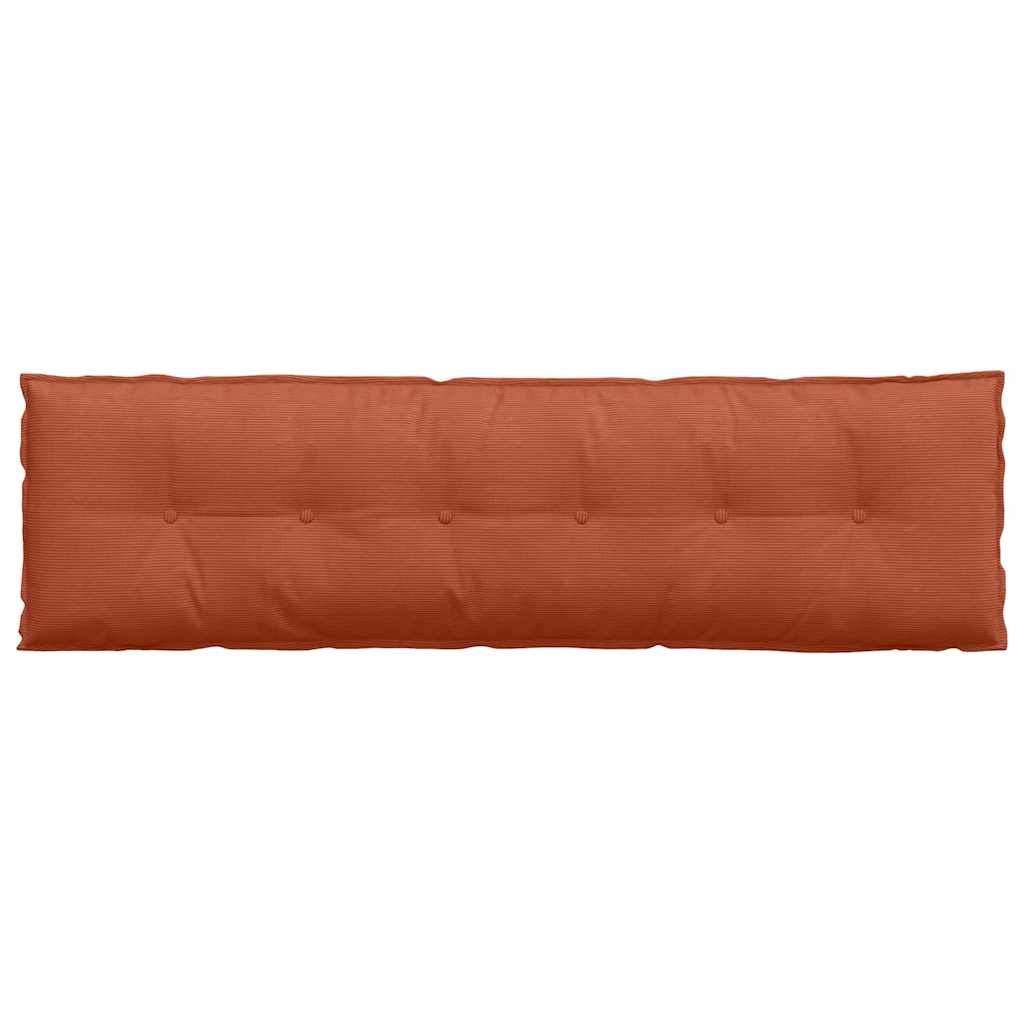 Rückenkissen Rot-Orange 180 x 50 cm Cordstoff