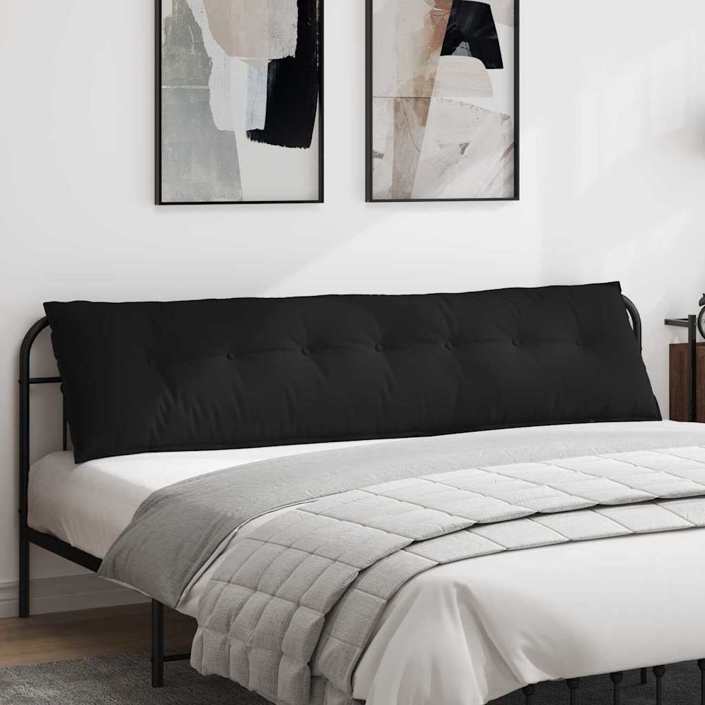 Rückenkissen Schwarz 200 x 50 cm Mikrofaserstoff