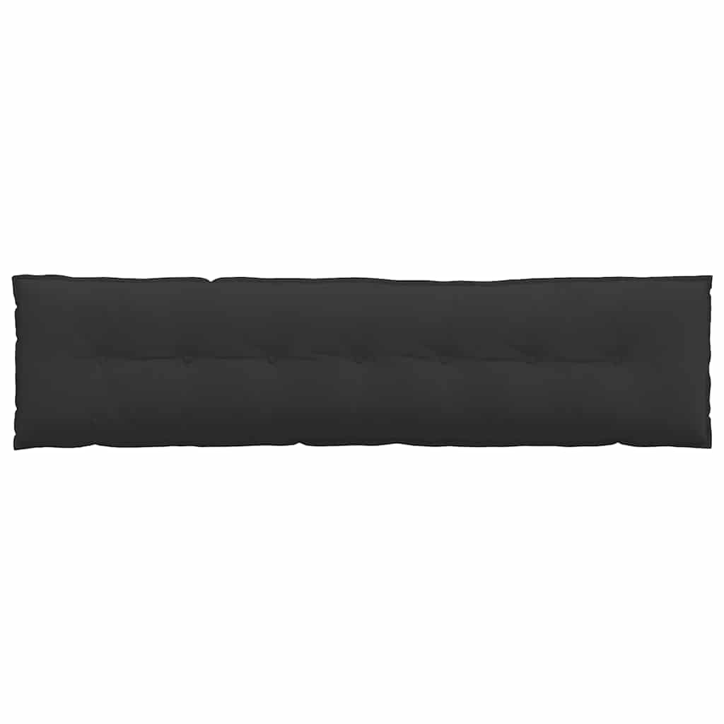 Rückenkissen Schwarz 200 x 50 cm Mikrofaserstoff