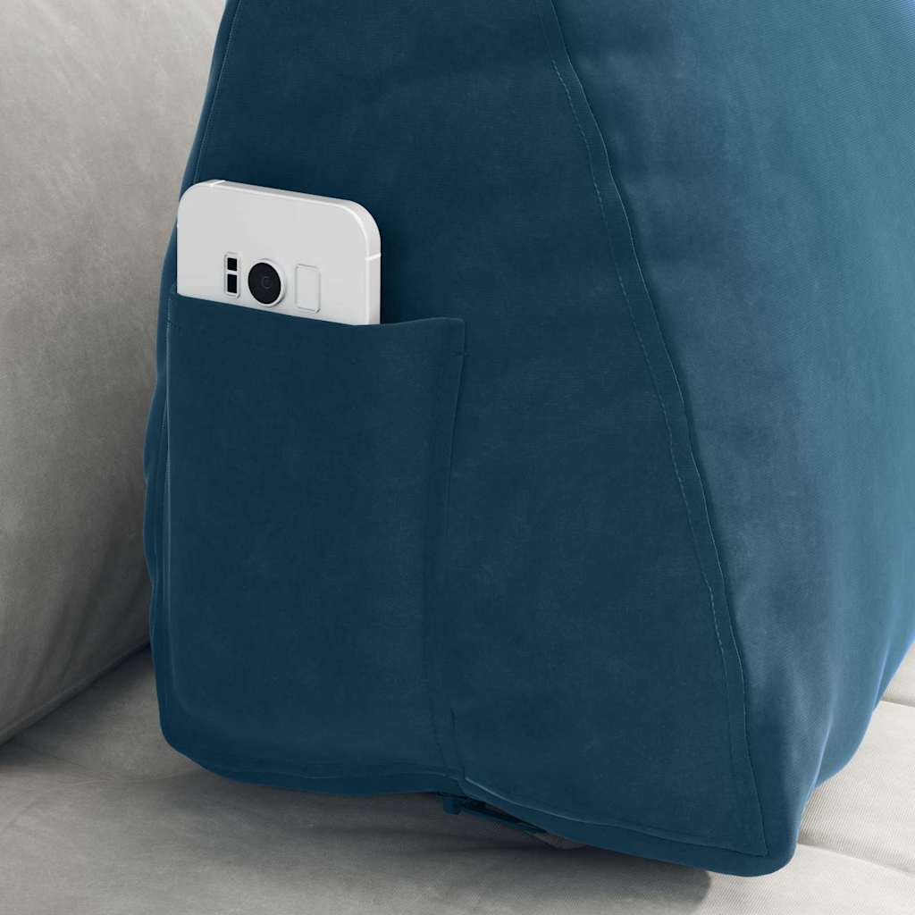 Rückenkissen Blau 60 x 20 x 50 cm Cordstoff
