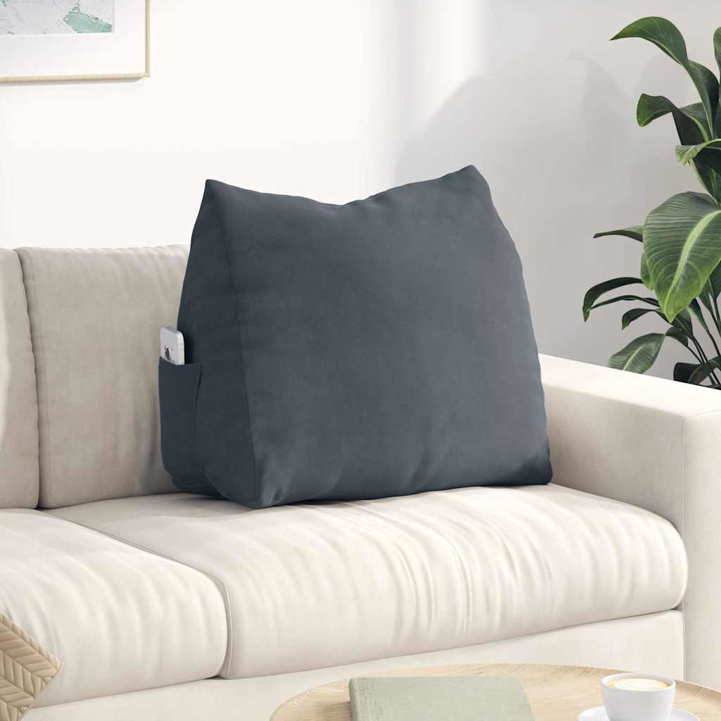 Rückenkissen Dunkelgrau 60 x 20 x 50 cm Cordstoff
