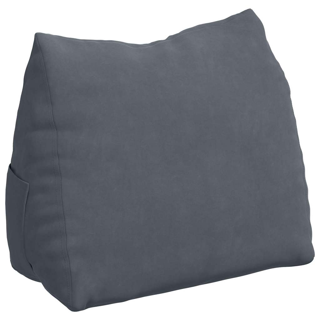 Rückenkissen Dunkelgrau 60 x 20 x 50 cm Cordstoff