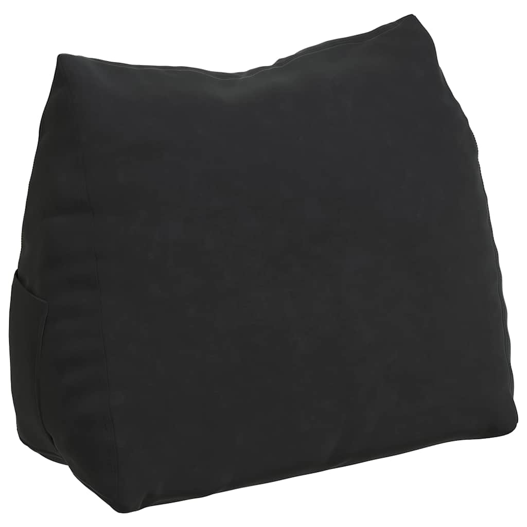 Rückenkissen Schwarz 60 x 20 x 50 cm Cordstoff