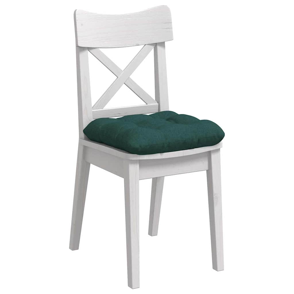 Sitzkissen 4 pcs Dunkelgrün 40 x 40 x 12 cm Stoff