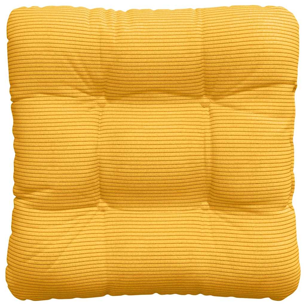 Sitzkissen 4 pcs Helles Gelb 40 x 40 cm Cordstoff
