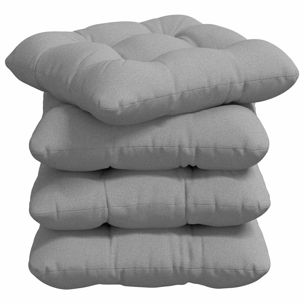 Sitzkissen 4 pcs Wolkengrau 45 x 45 x 12 cm Stoff