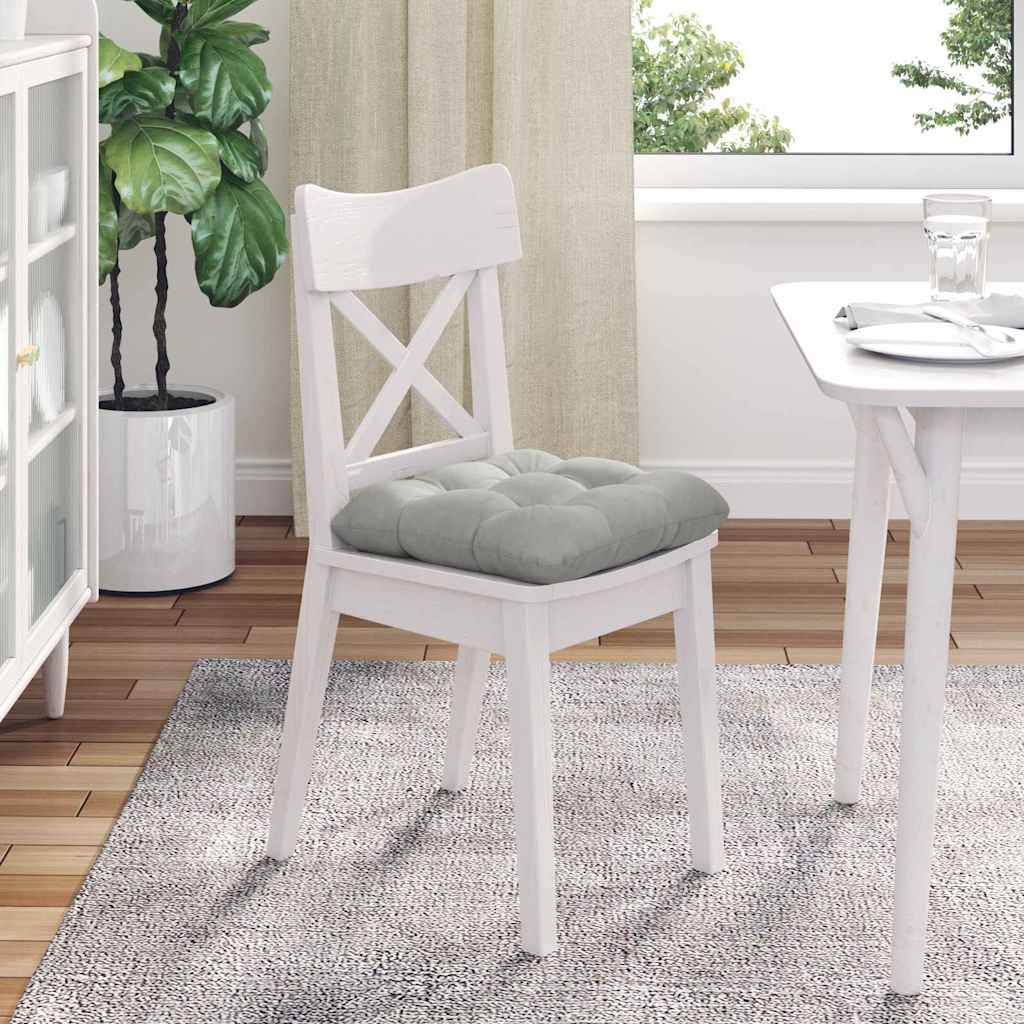 Sitzkissen 4 pcs Hellgrau 45 x 45 cm Mikrofaserstoff