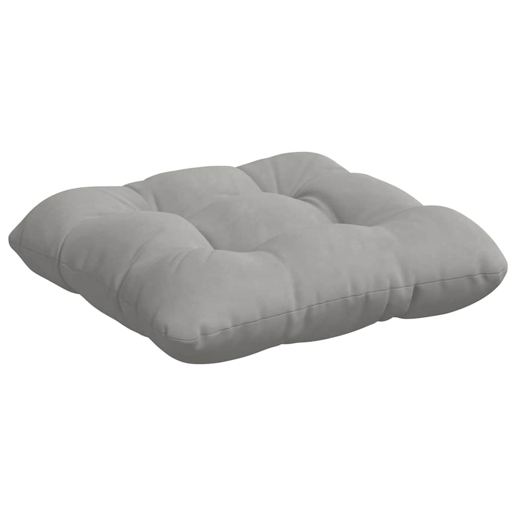Sitzkissen 4 pcs Hellgrau 45 x 45 cm Mikrofaserstoff
