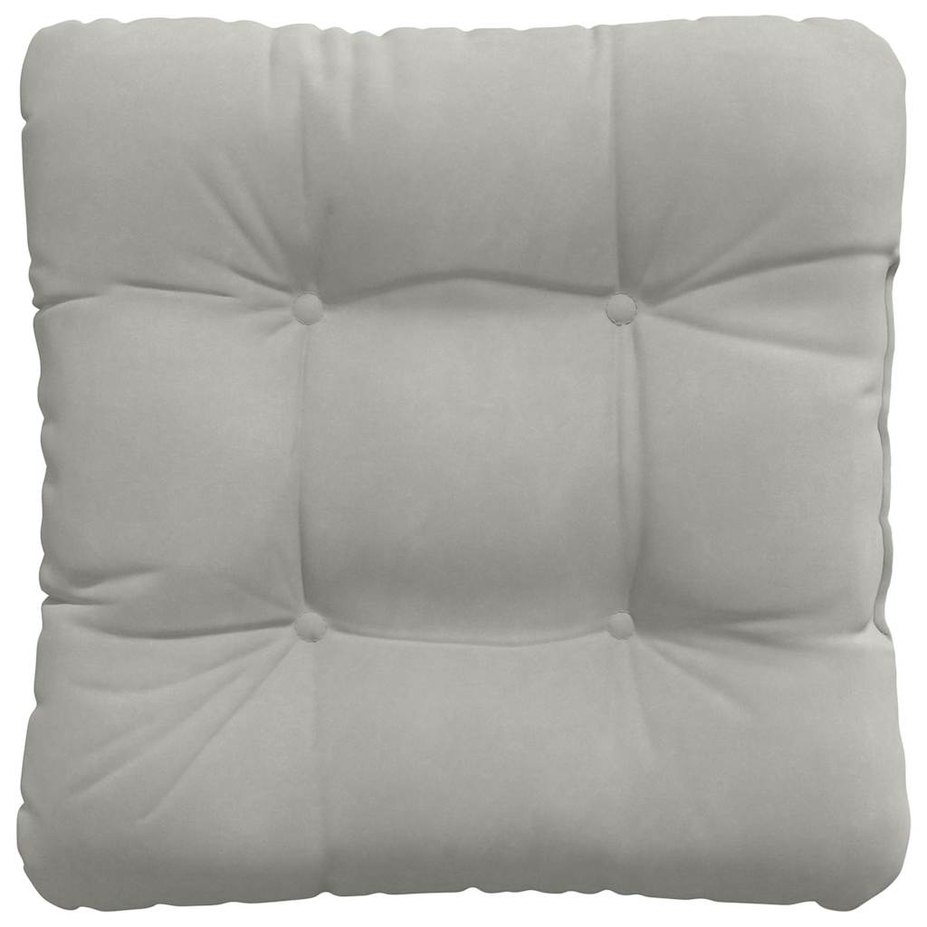 Sitzkissen 4 pcs Hellgrau 45 x 45 cm Mikrofaserstoff