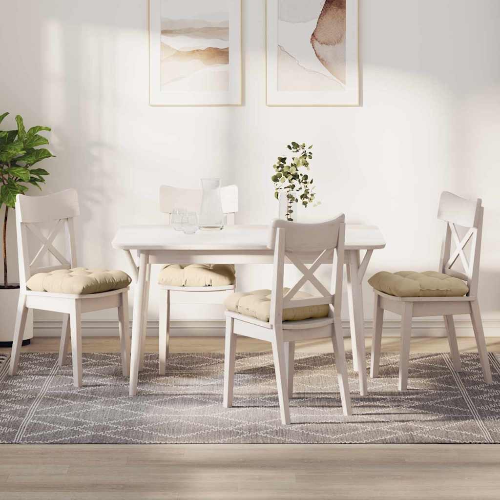 Sitzkissen 4 pcs Creme 45 x 45 cm Mikrofaserstoff