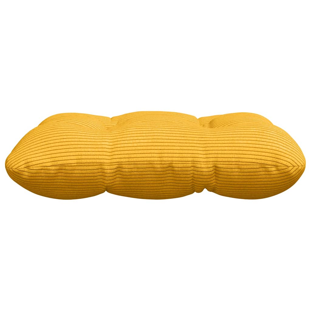 Sitzkissen 4 pcs Helles Gelb 45 x 45 cm Cordstoff