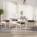 Sitzkissen 4 pcs Dunkelgrau 40 x 40 x 6 cm Stoff