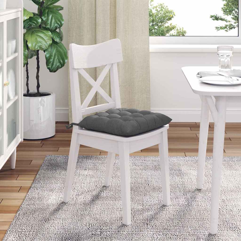 Sitzkissen 4 pcs Dunkelgrau 40 x 40 x 6 cm Stoff