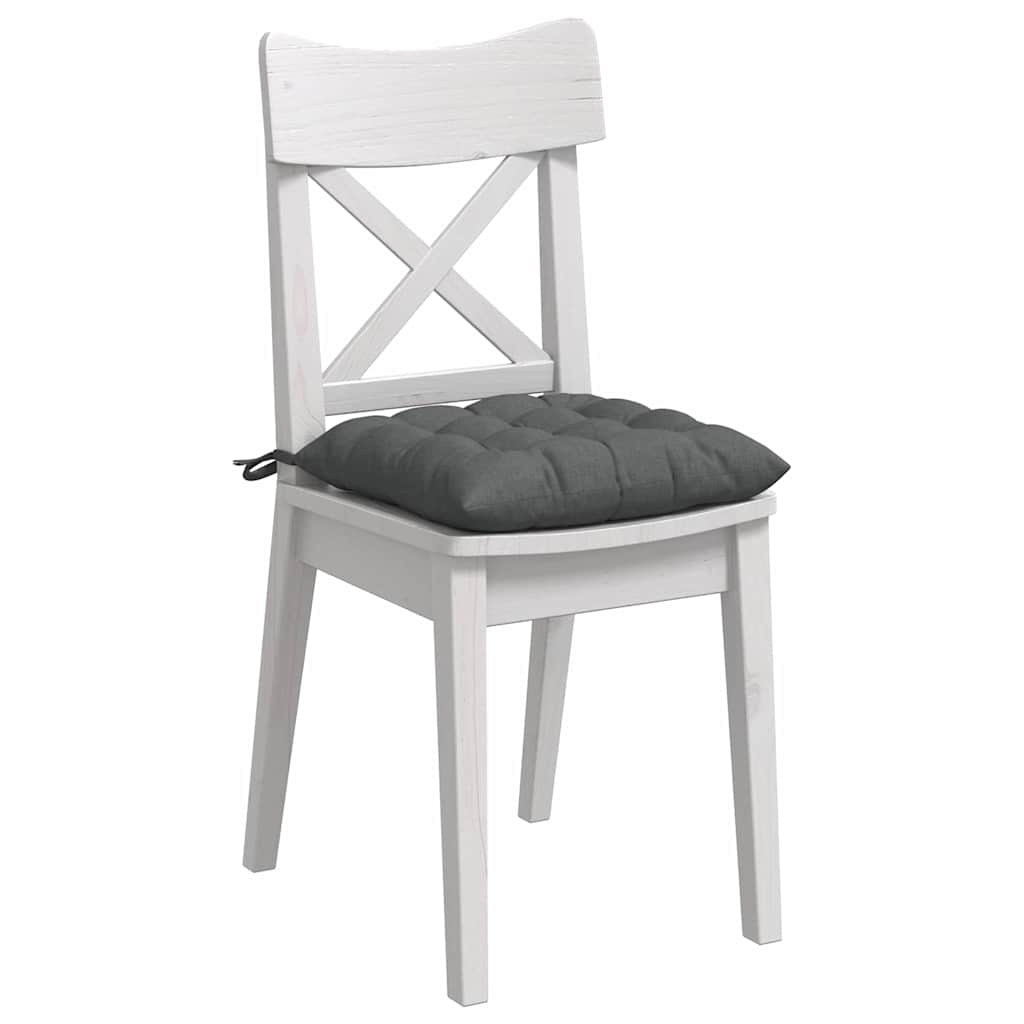 Sitzkissen 4 pcs Dunkelgrau 40 x 40 x 6 cm Stoff