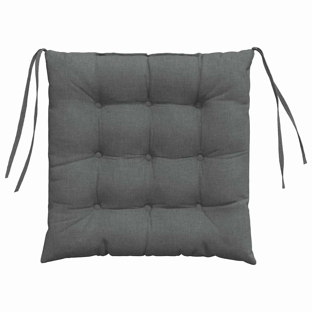 Sitzkissen 4 pcs Dunkelgrau 40 x 40 x 6 cm Stoff
