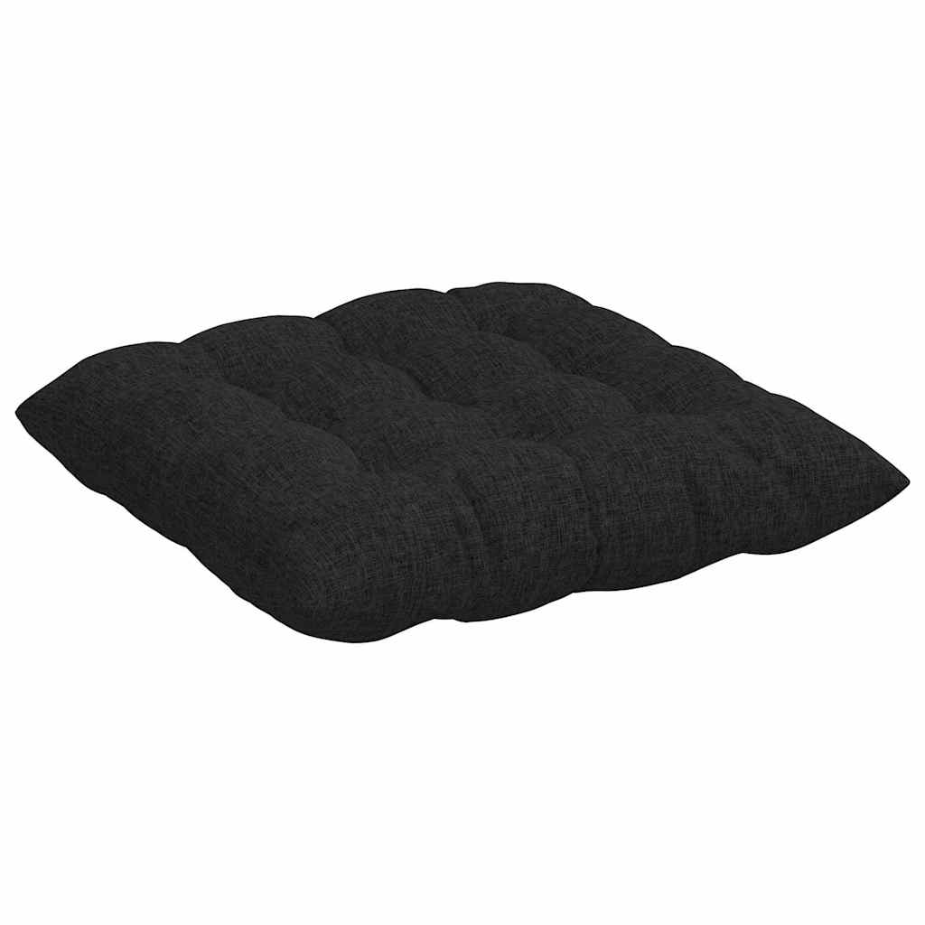 Sitzkissen 4 pcs Schwarz 40 x 40 x 6 cm Stoff