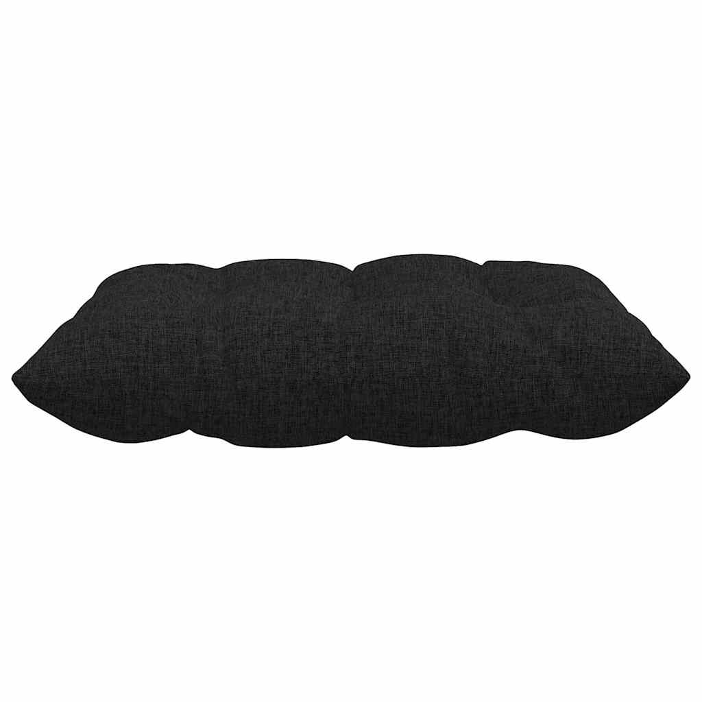 Sitzkissen 4 pcs Schwarz 40 x 40 x 6 cm Stoff