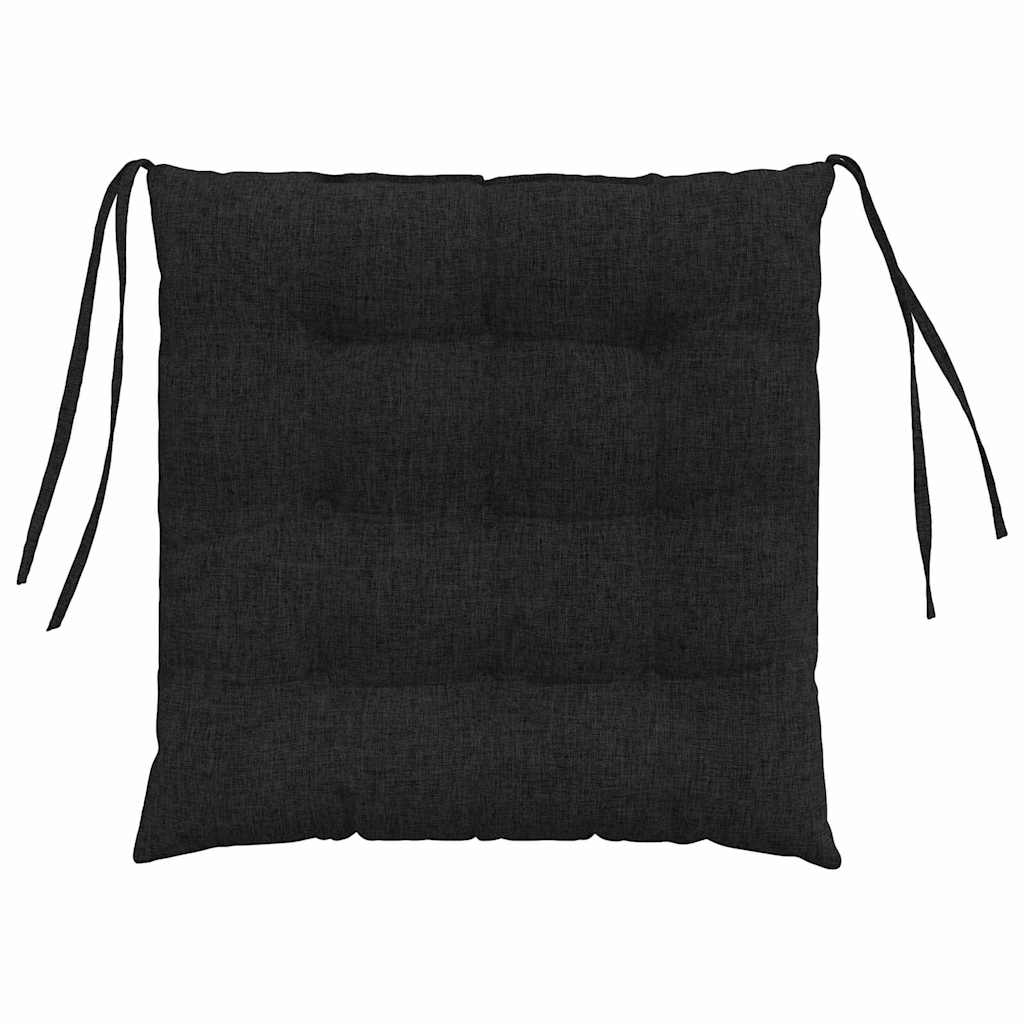 Sitzkissen 4 pcs Schwarz 40 x 40 x 6 cm Stoff
