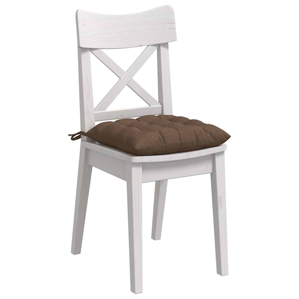 Sitzkissen 4 pcs Braun 40 x 40 x 6 cm Stoff