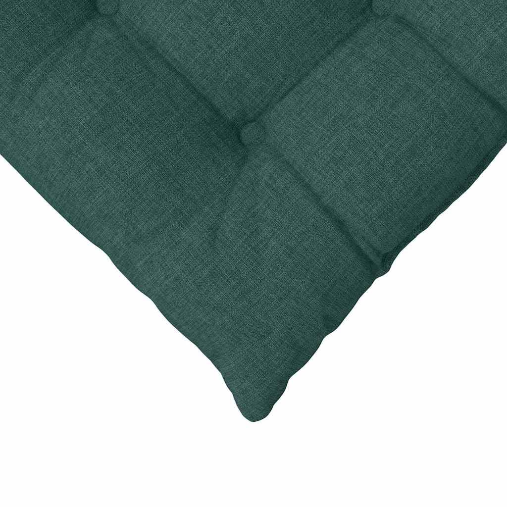 Sitzkissen 4 pcs Dunkelgrün 40 x 40 x 6 cm Stoff