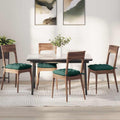 Sitzkissen 4 pcs Dunkelgrün 40 x 40 x 6 cm Stoff