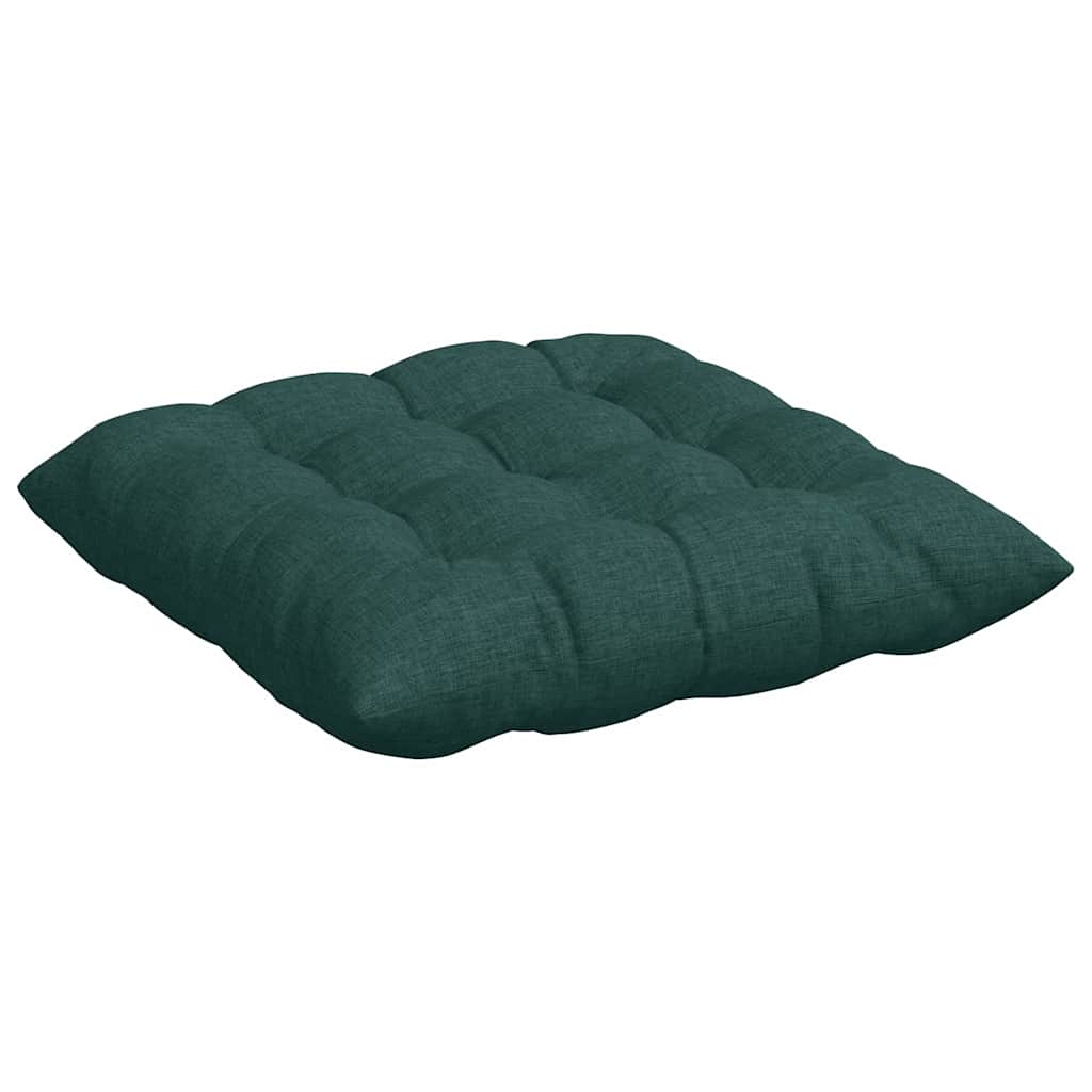 Sitzkissen 4 pcs Dunkelgrün 40 x 40 x 6 cm Stoff