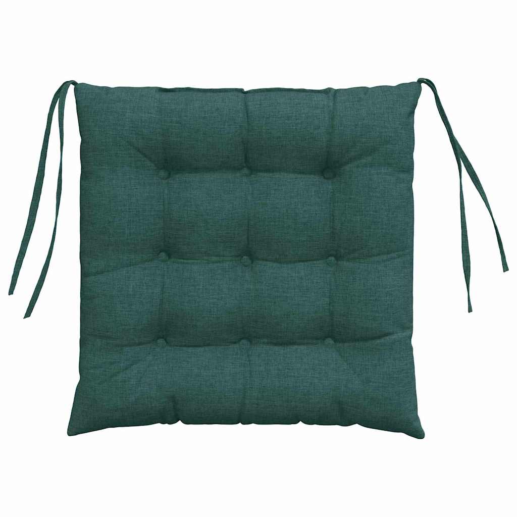 Sitzkissen 4 pcs Dunkelgrün 40 x 40 x 6 cm Stoff