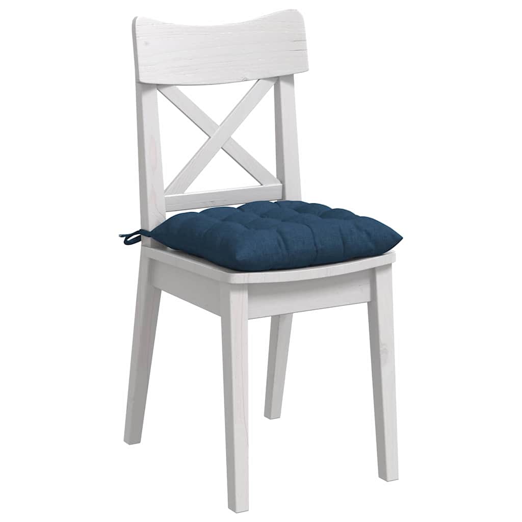 Sitzkissen 4 pcs Blau 40 x 40 x 6 cm Stoff