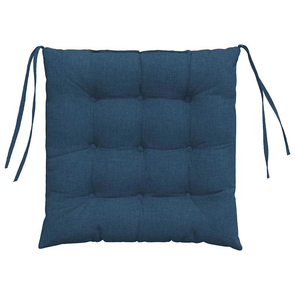 Sitzkissen 4 pcs Blau 40 x 40 x 6 cm Stoff