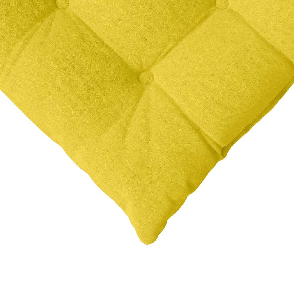 Sitzkissen 4 pcs Helles Gelb 40 x 40 x 6 cm Stoff