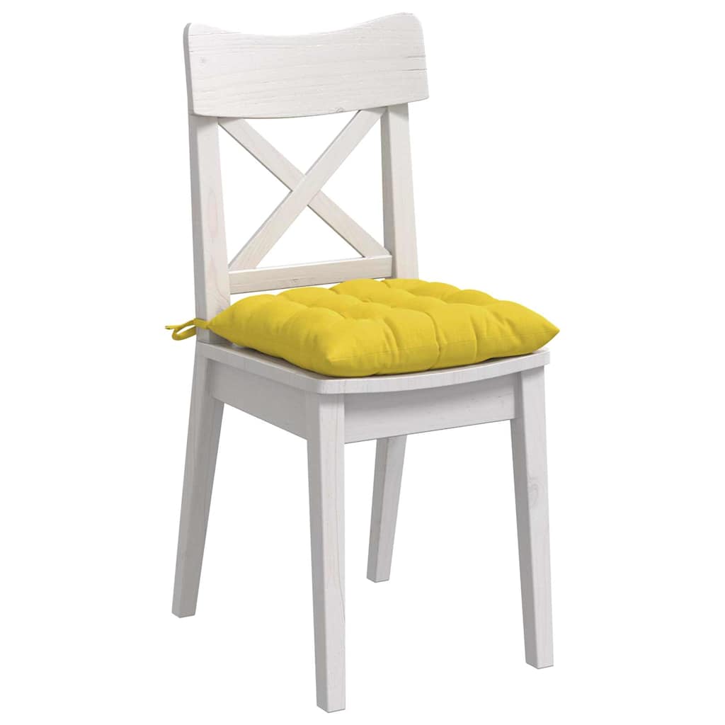 Sitzkissen 4 pcs Helles Gelb 40 x 40 x 6 cm Stoff