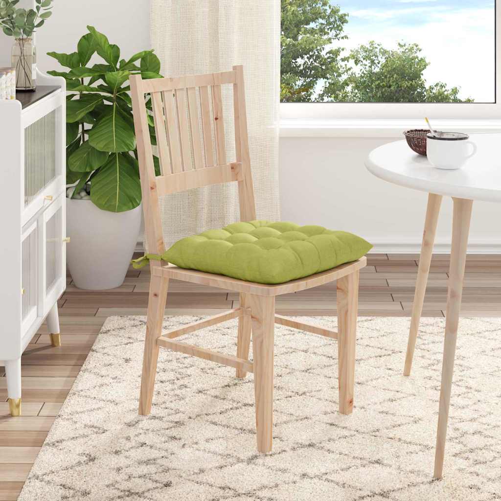 Sitzkissen 4 pcs Hellgrün 40 x 40 x 6 cm Stoff