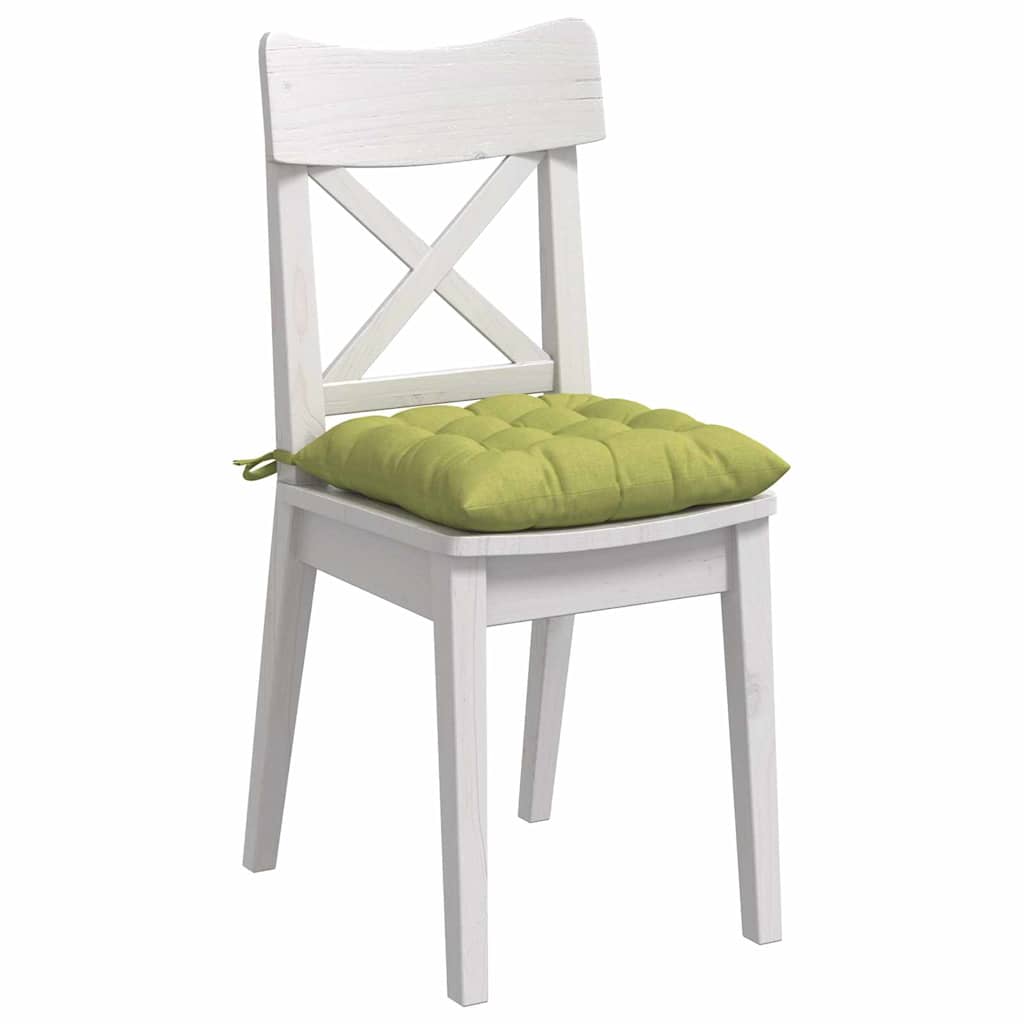 Sitzkissen 4 pcs Hellgrün 40 x 40 x 6 cm Stoff