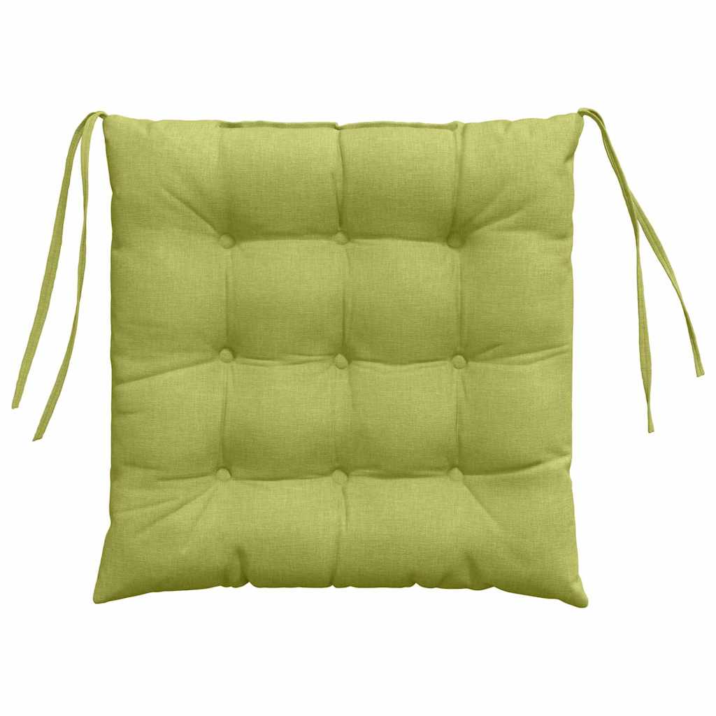 Sitzkissen 4 pcs Hellgrün 40 x 40 x 6 cm Stoff