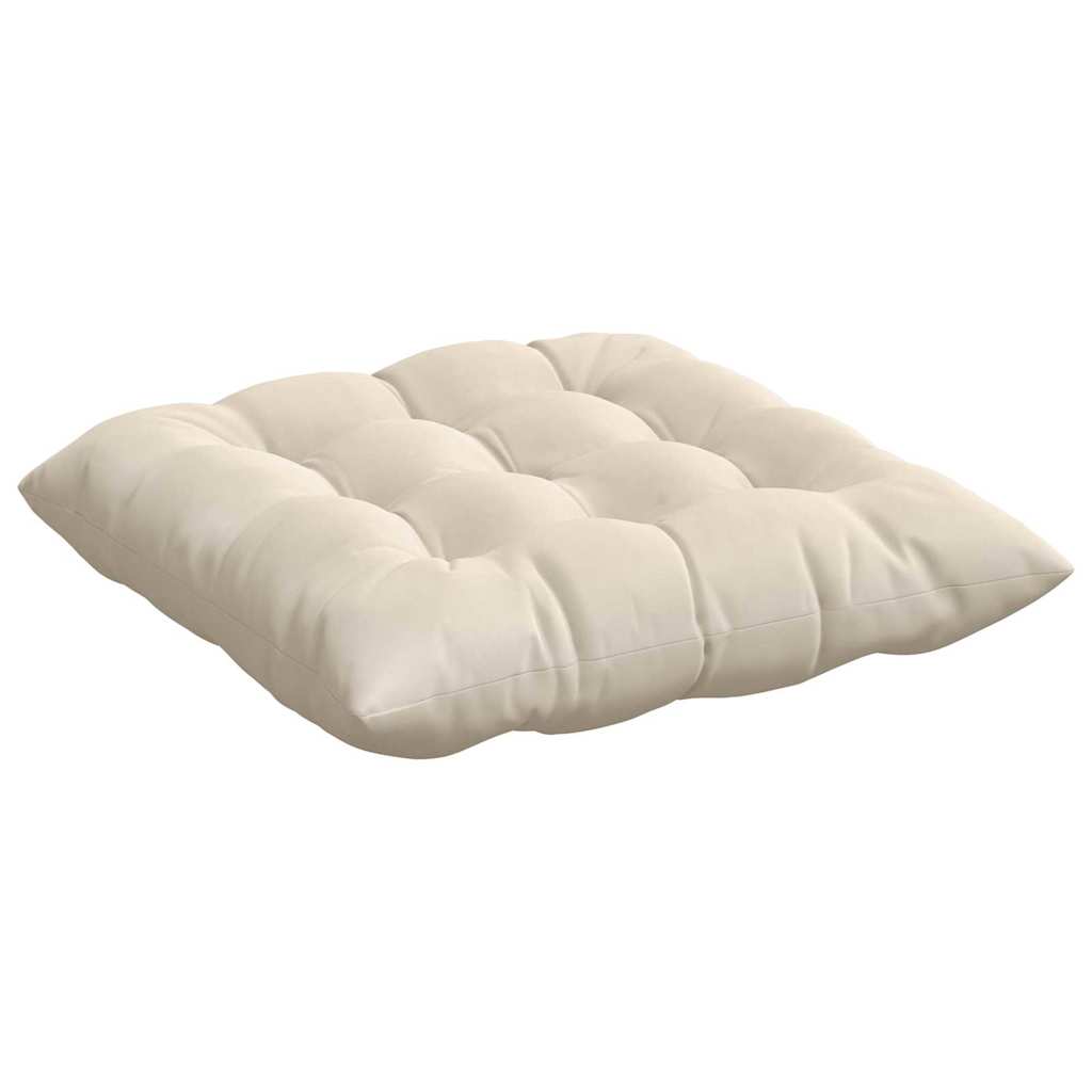Sitzkissen 4 pcs Beige 40 x 40 x 6 cm Mikrofaser