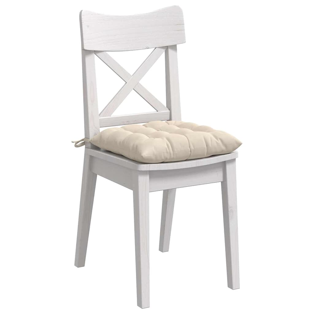 Sitzkissen 4 pcs Beige 40 x 40 x 6 cm Mikrofaser